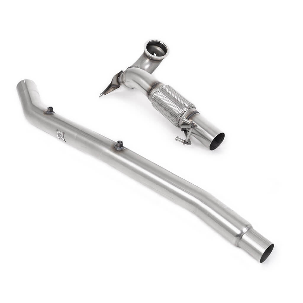 MILLTEK SSXVW664 De-Cat Downpipe, 3.7" (OE System Only) for VW Golf R (MK8) / AUDI S3 (8Y) Photo-0