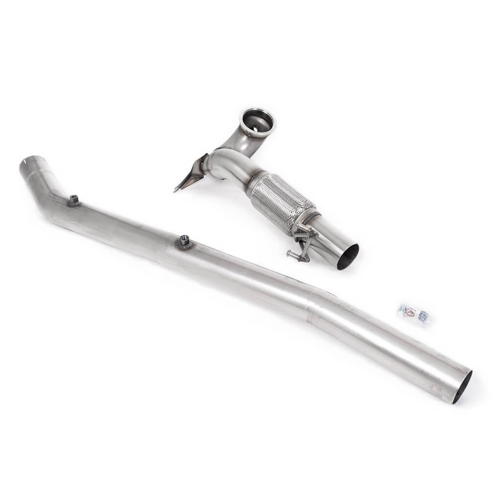 MILLTEK SSXVW676 De-Cat Downpipe, 3.7" for VW Golf R (MK8) / AUDI S3 (8Y) Photo-0