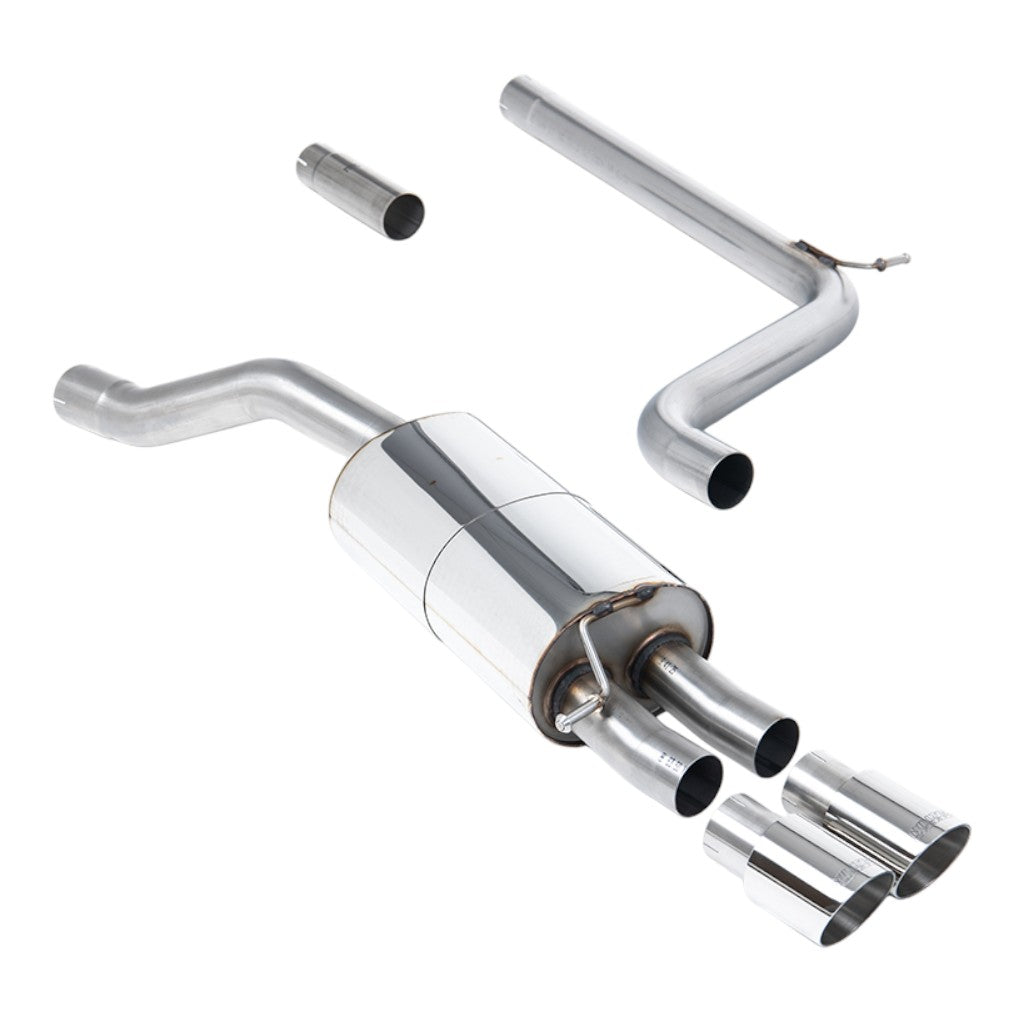 MILLTEK SSXVW733 Filter-Back Exhaust, 2.76" (Polished GT-90 Trims) for VW Polo 1.5 TSI (AW) GPF/OPF 2019- Photo-0