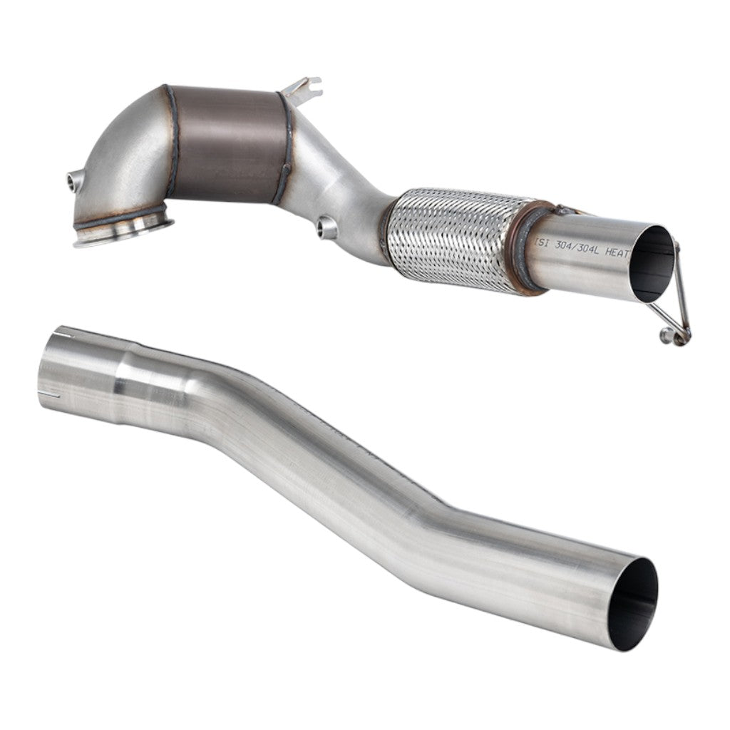 MILLTEK SSXVW761 Catted Downpipe, 3.7" (No CEL) for VW Golf GTI (MK8) Non GPF 2021- Photo-0