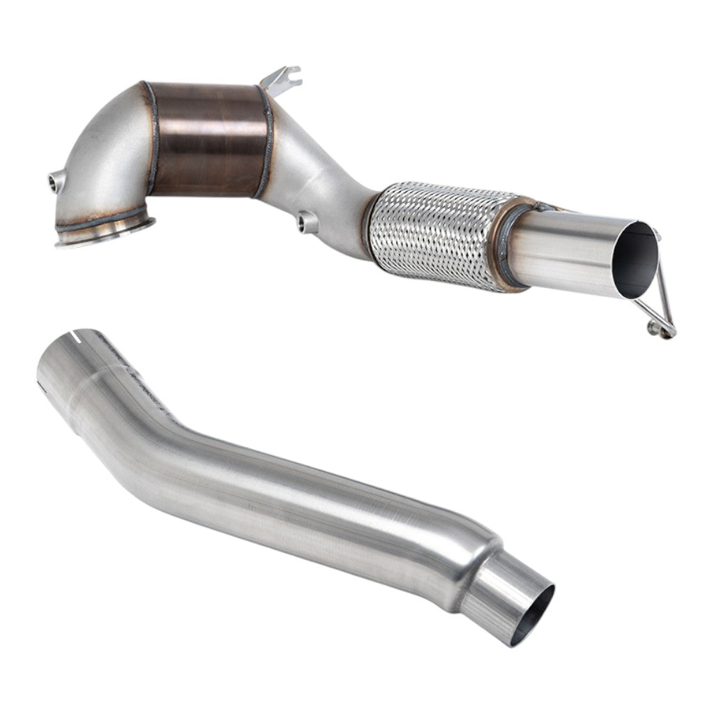 MILLTEK SSXVW766 Catted Downpipe, 3.7" (No CEL) for VW Golf GTI (MK8) Non GPF 2021- Photo-0