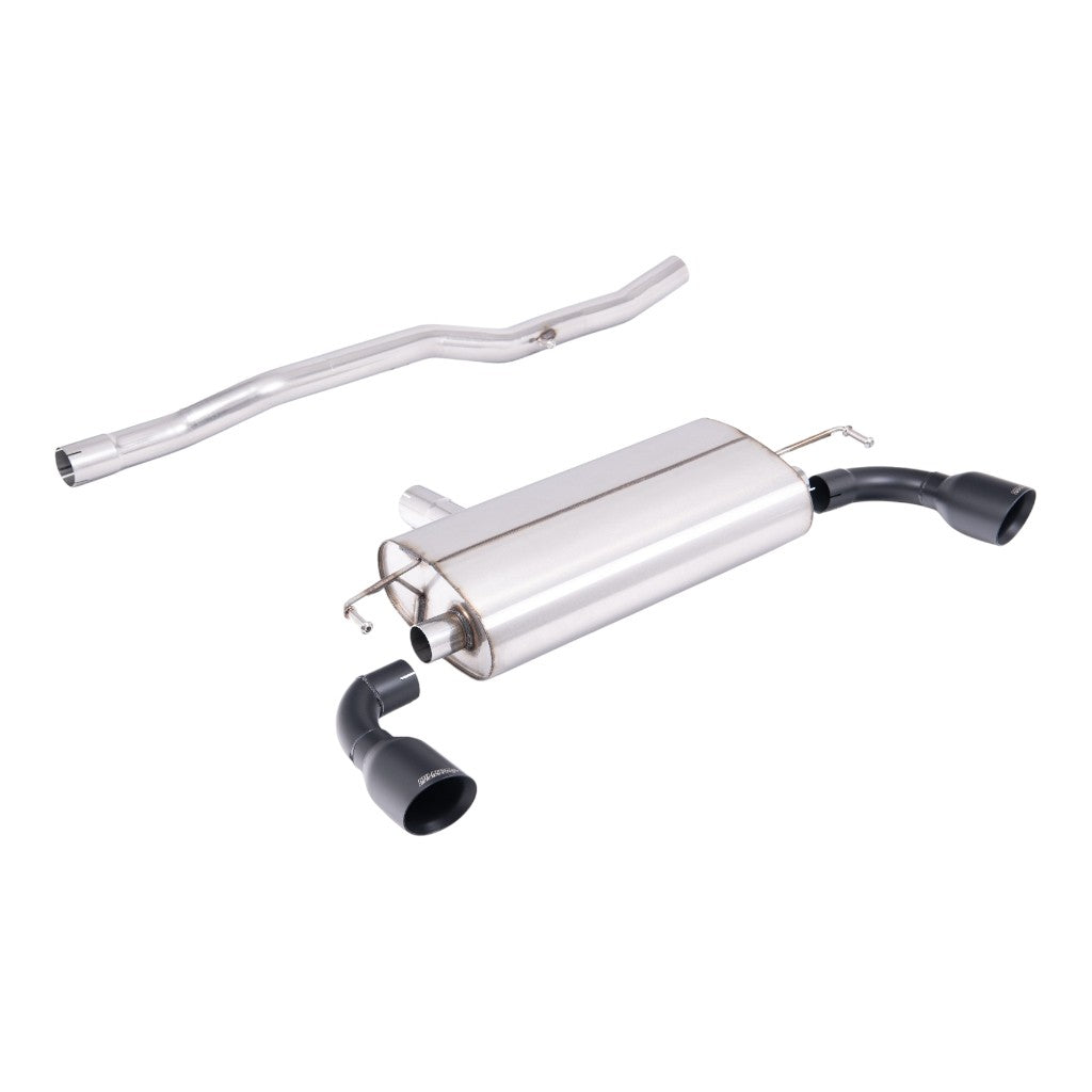 MILLTEK SSXVW772 Cat-Back Exhaust, 2.5" (Cerakote Black GT-100 Trims) for VW Golf R32 (MK4) Photo-0