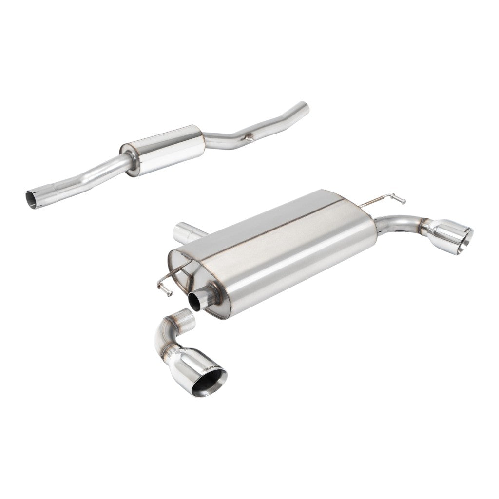 MILLTEK SSXVW774 Cat-Back Exhaust, 2.5" (GT-100 Slash Cut Tips) for VW Golf R32 (MK4) Photo-0