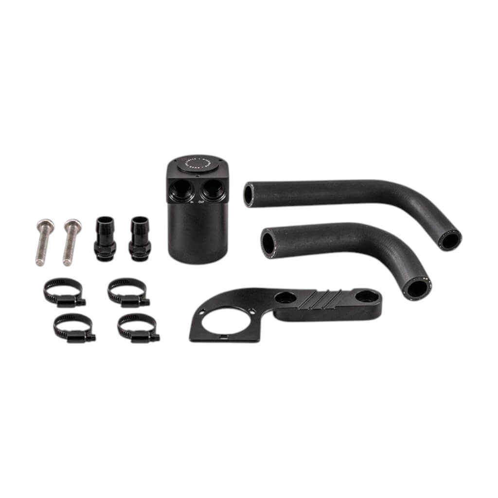 MISHIMOTO MMBCC-F80-15P Baffled Oil Catch Can Black for BMW M3 / M4 (F80 / F82 / F83) 2015–2020 Photo-3