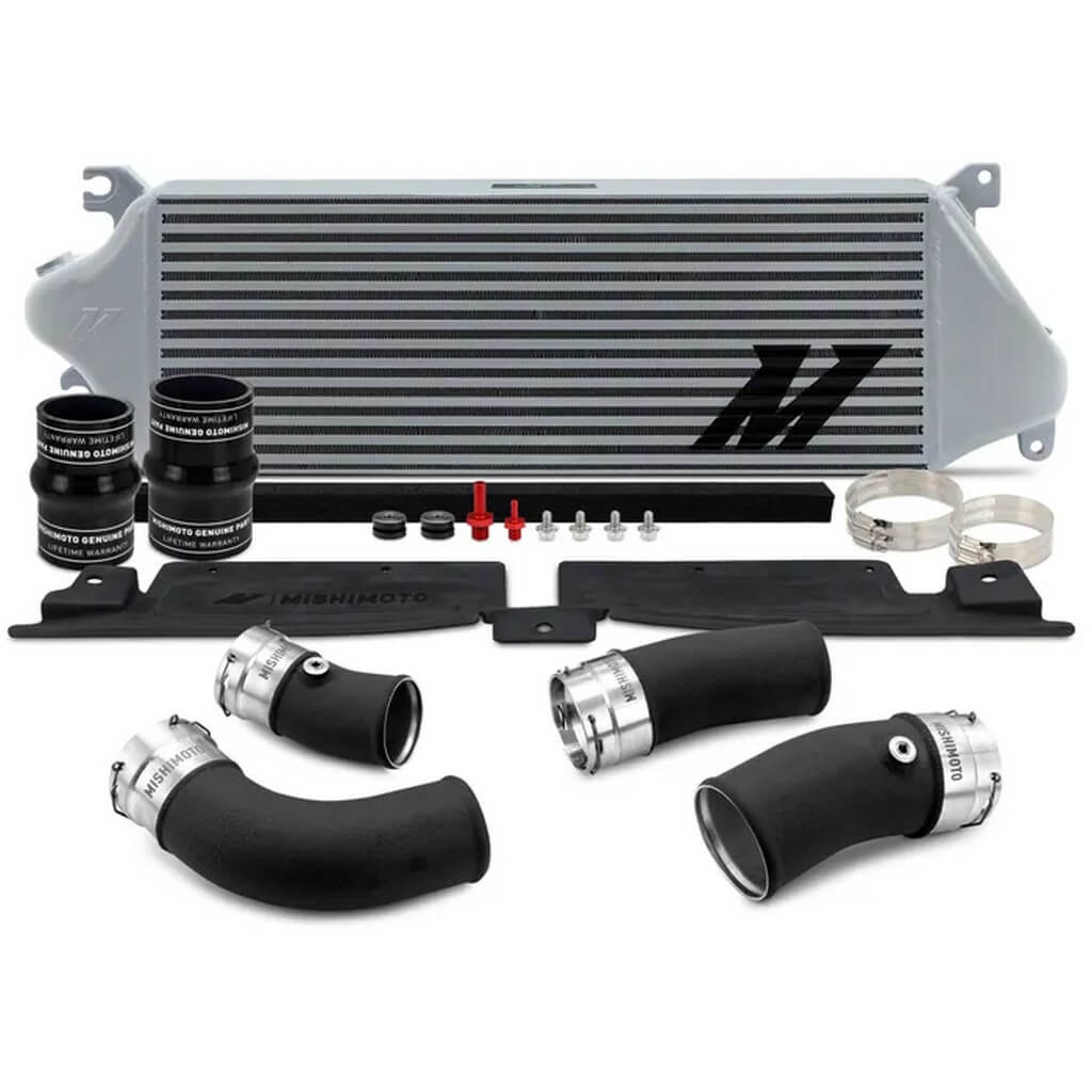 MISHIMOTO MMINT-TAC-24KSLBK Performance Intercooler Kit, Silver (Black Pipes) for TOYOTA Land Cruiser / Tacoma 2024- Photo-0