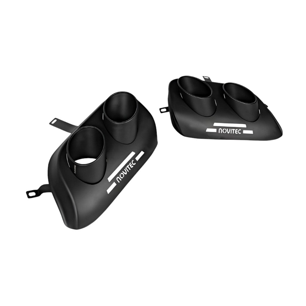 NOVITEC F1 012 17 Tailpipes for Novitec Exhaust, Black Stainless Steel, 2pcs for FERRARI 12Cilindri 2024- Photo-0