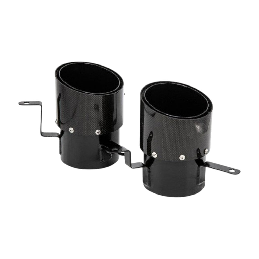 NOVITEC F1 090 51 Tailpipes, Black With Cover Carbon Matte, 2pcs for FERRARI SF90 2019- Photo-0
