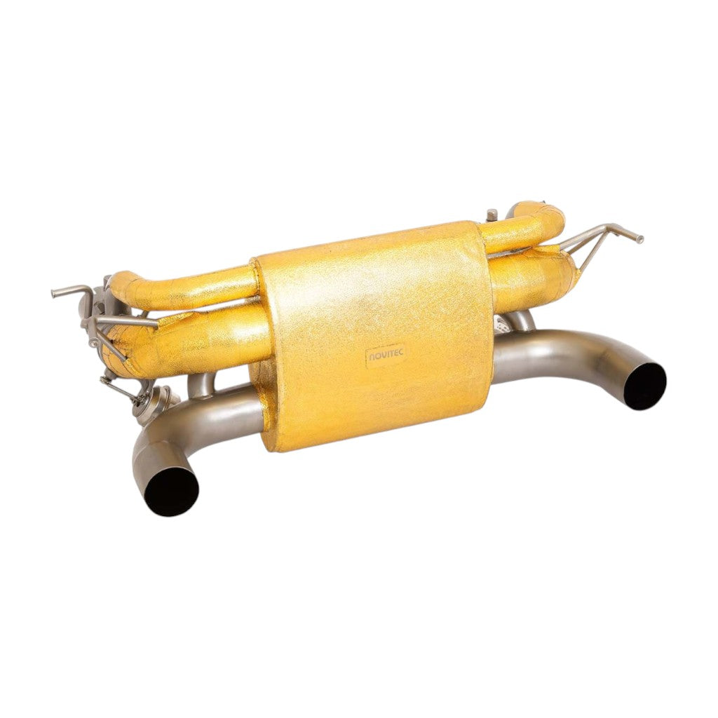 NOVITEC F1 444 76 Exhaust With Valves, Gold-Plated Inconel for FERRARI F8 Spider Photo-0