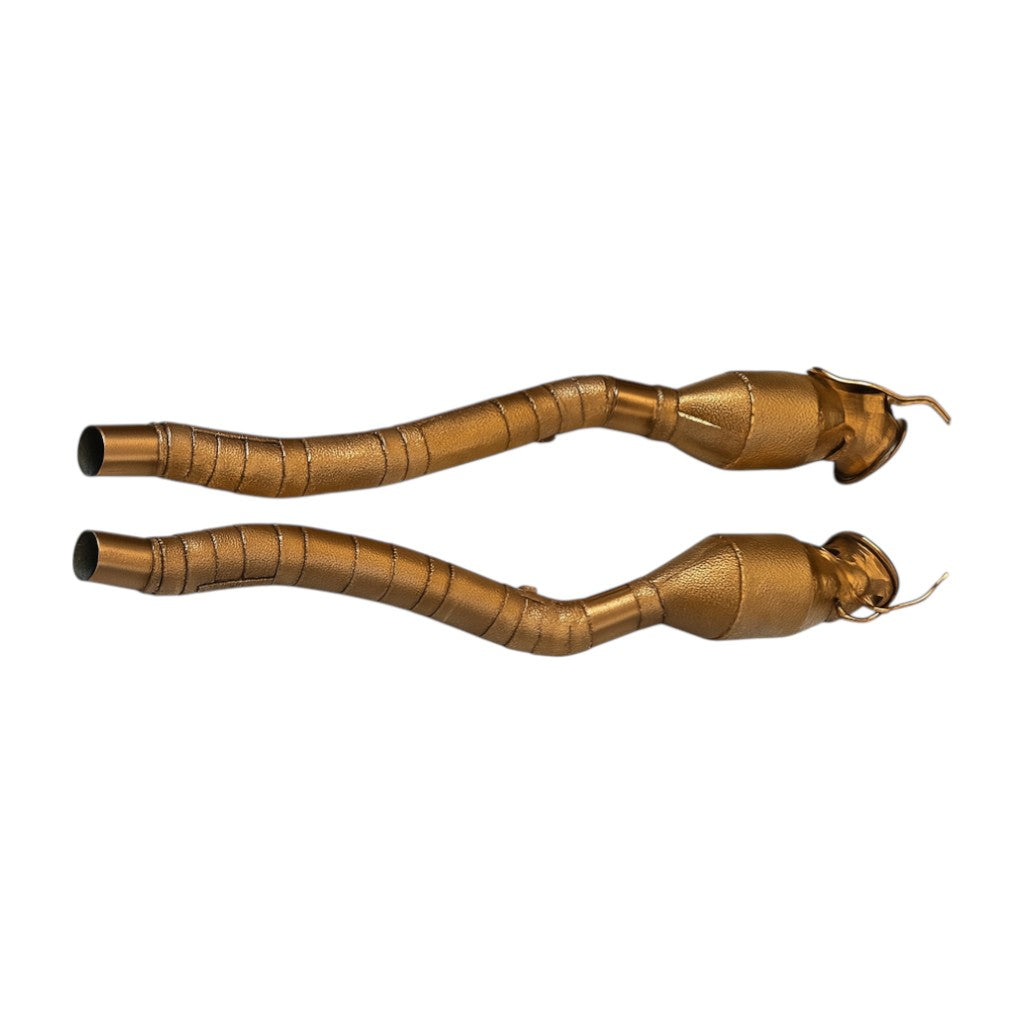 NOVITEC F1 812 74 Catalyst-Replacement Pipe, Gold-Plated (Cars With OPF), 2pcs for FERRARI 812 Superfast / Competizione / GTS 2017-2024 Photo-0