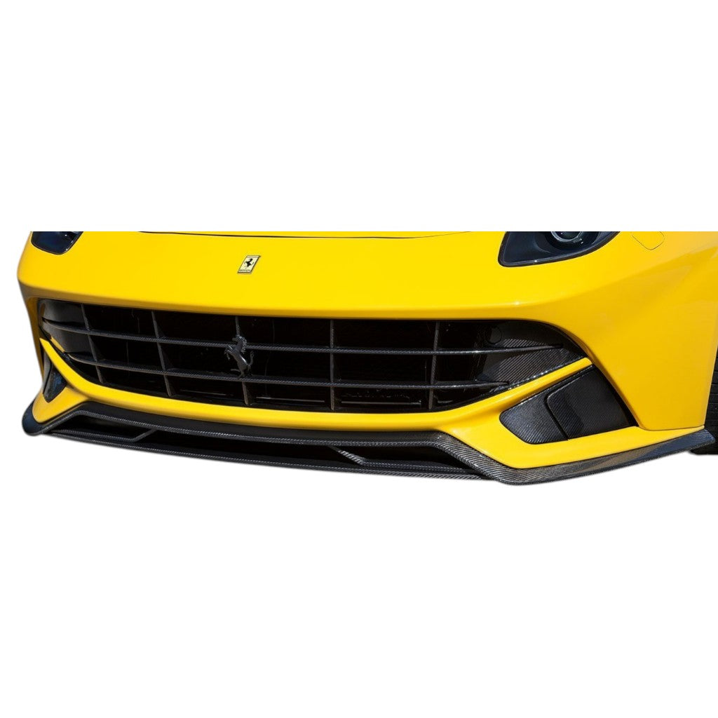 NOVITEC F6 222 21 Front Spoiler Lip, Visible Carbon for FERRARI F12 2012-2017 Photo-1