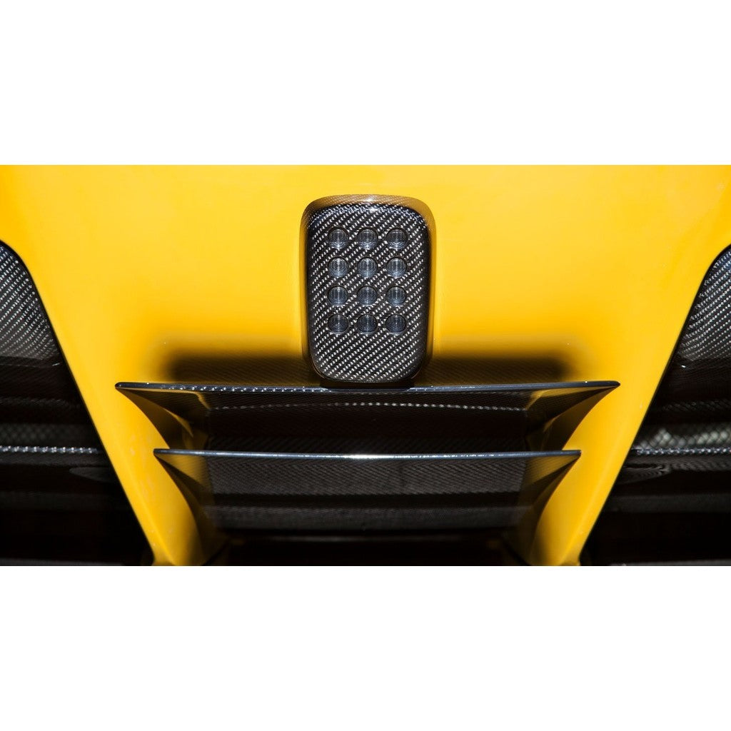 NOVITEC F6 222 37 Diffuser Center Part, Visible Carbon for FERRARI F12 2012-2017 Photo-1