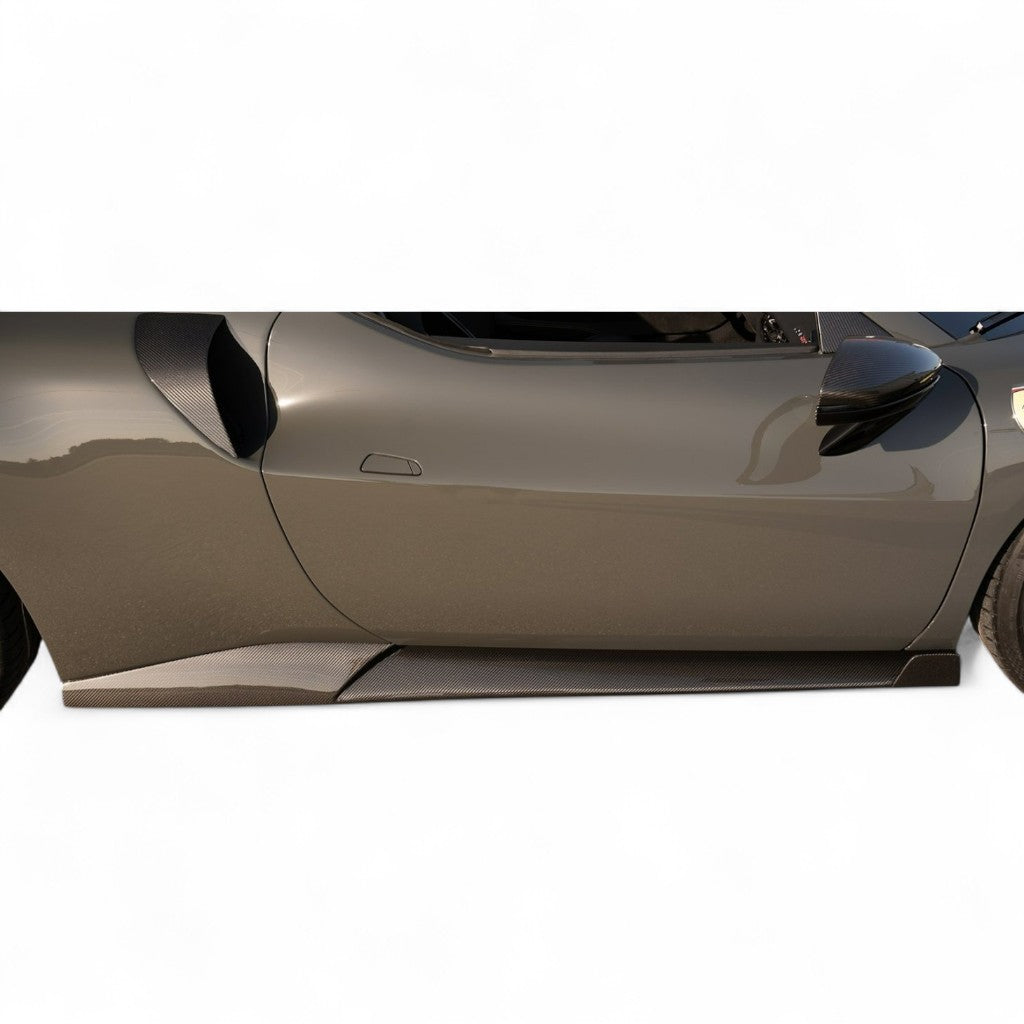 NOVITEC F6 296 22 Side Panels, Visible Carbon for FERRARI 296 2021- Photo-1