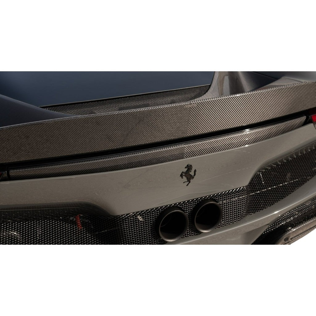 NOVITEC F6 296 27 Fixed Rear Spoiler, Visible Carbon (Original Look, Only In Combination With F6 296 24 / F6 296 25) for FERRARI 296 2021- Photo-1