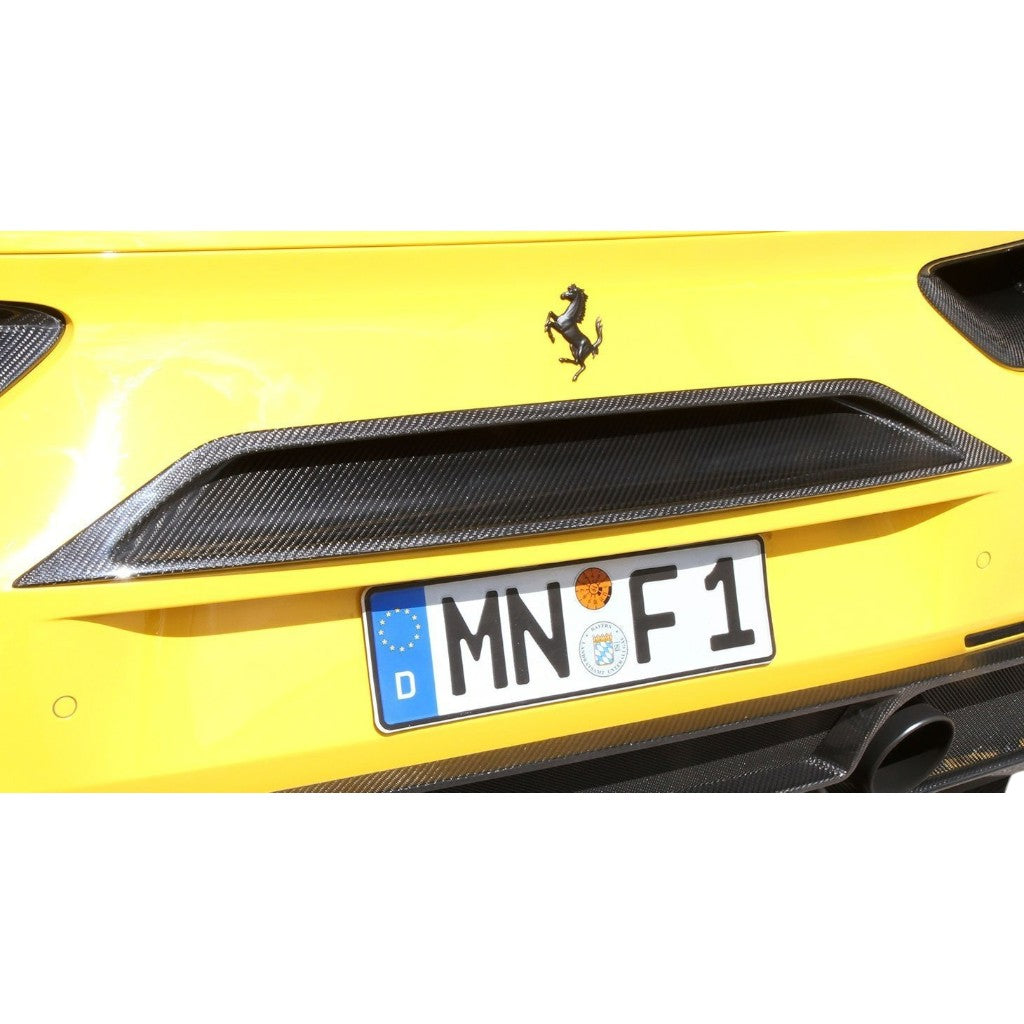 NOVITEC F6 488 37 Rear Air-Outlet Center Position, Visible Carbon for FERRARI 488 2015-2019 Photo-1
