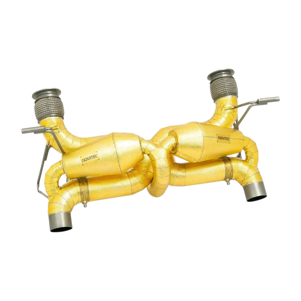 NOVITEC L1 222 72 Exhaust System, With Flap-Regulation, Gold-Plated Inconel for LAMBORGHINI Huracan Evo / Tecnica / Performante / STO / Sterrato Photo-0
