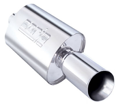 BORLA 40057 Thumper - 2.25" Inlet Pipe - Single 4" Round Tip - Boomer Muffler Photo-1