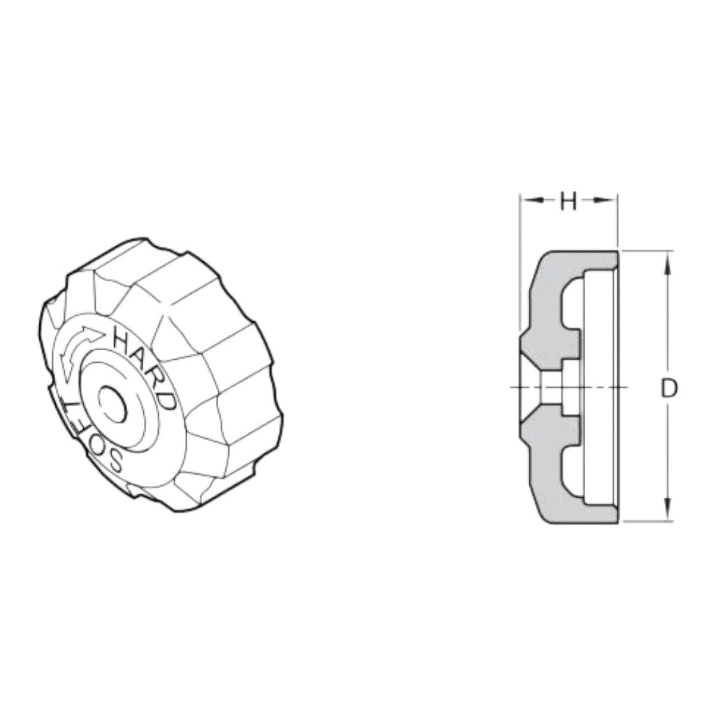 OHLINS 24633-01 Control Knob (H=15mm, D=31mm) Photo-1