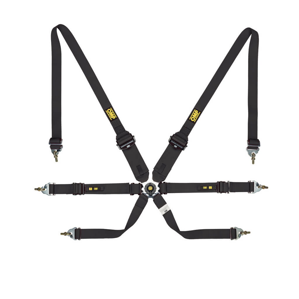 OMP DA0-0205-A01-071 Safety Harness One 2", 6-point, FIA 8853-2016, Black Photo-0