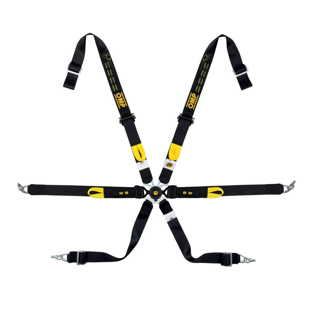 OMP DA0-0210-A04-071 Safety Harness One 2" WRC Endurance Pull-Down, Black Photo-0