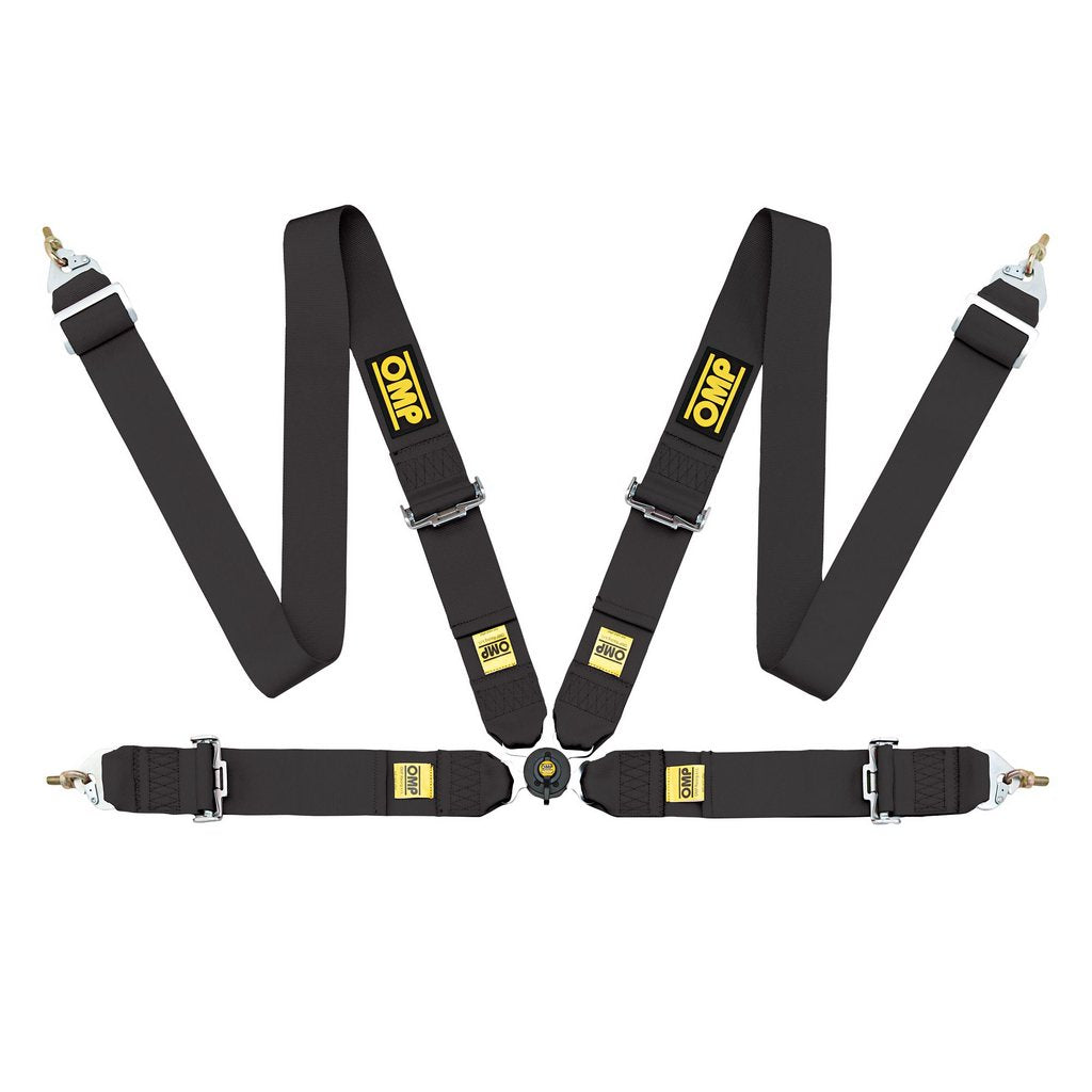 OMP DA0-0801-B01-071 Safety Harness First 3", 4 -point, FIA 8854/98, Black Photo-0