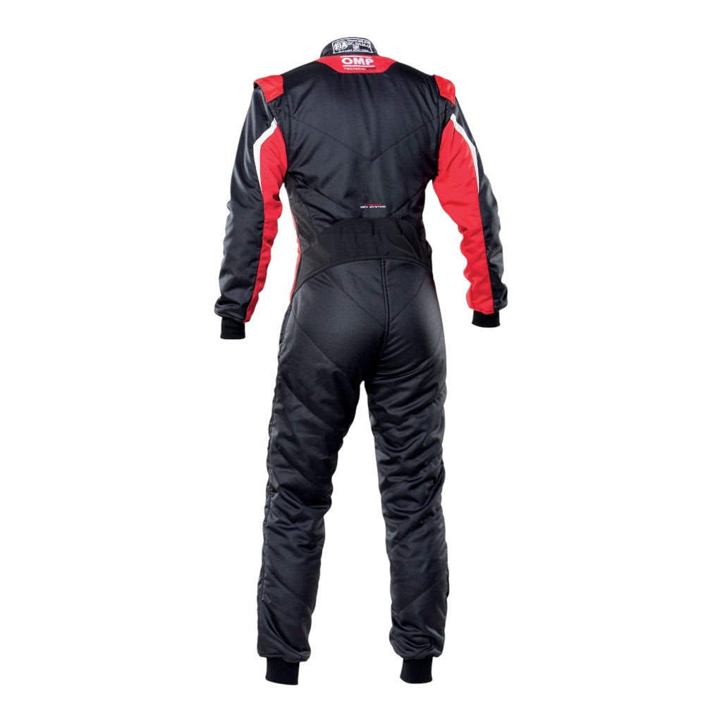 OMP IA0-1859-B01-073-52 Racing Suit Tecnica Evo , FIA 8856-2018, Black / Red, Size 52 Photo-1
