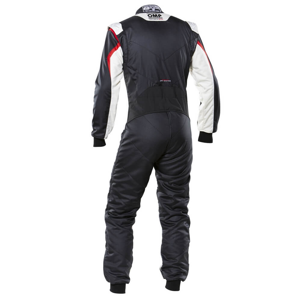 OMP IA0-1859-B01-076-44 Racing Suit Tecnica Evo , FIA 8856-2018, Black / White, Size 44 Photo-1