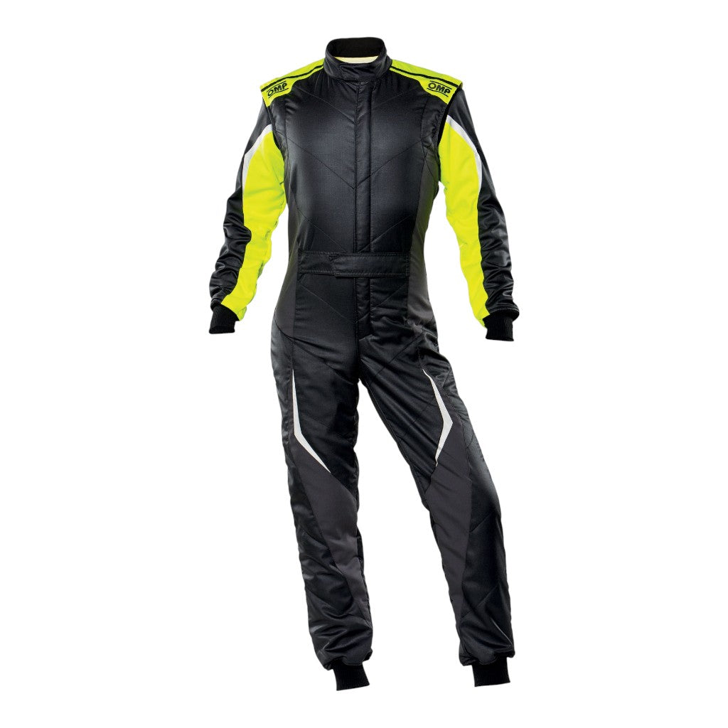 OMP IA0-1859-B01-178-54 Racing Suit Tecnica Evo , FIA 8856-2018, Black / Yellow, Size 54 Photo-0