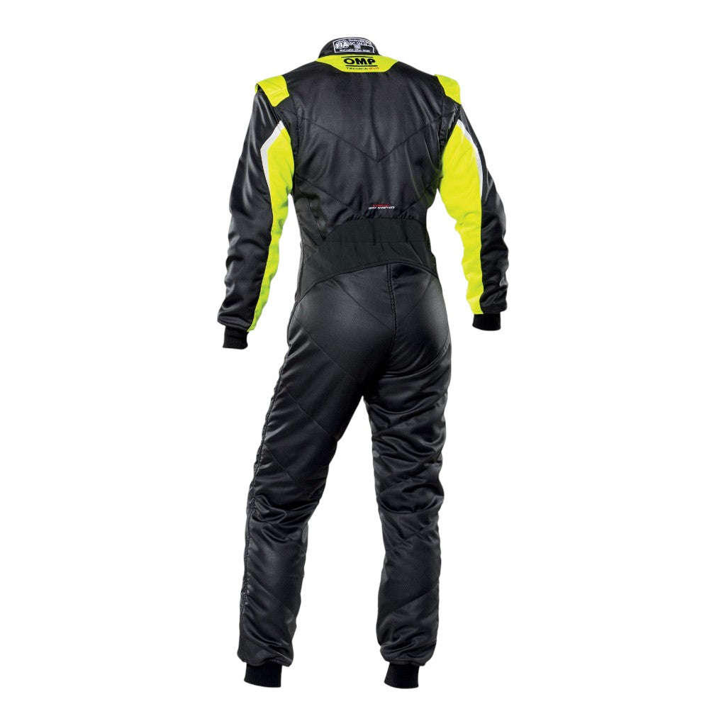 OMP IA0-1859-B01-178-44 Racing Suit Tecnica Evo , FIA 8856-2018, Black / Yellow, Size 44 Photo-1
