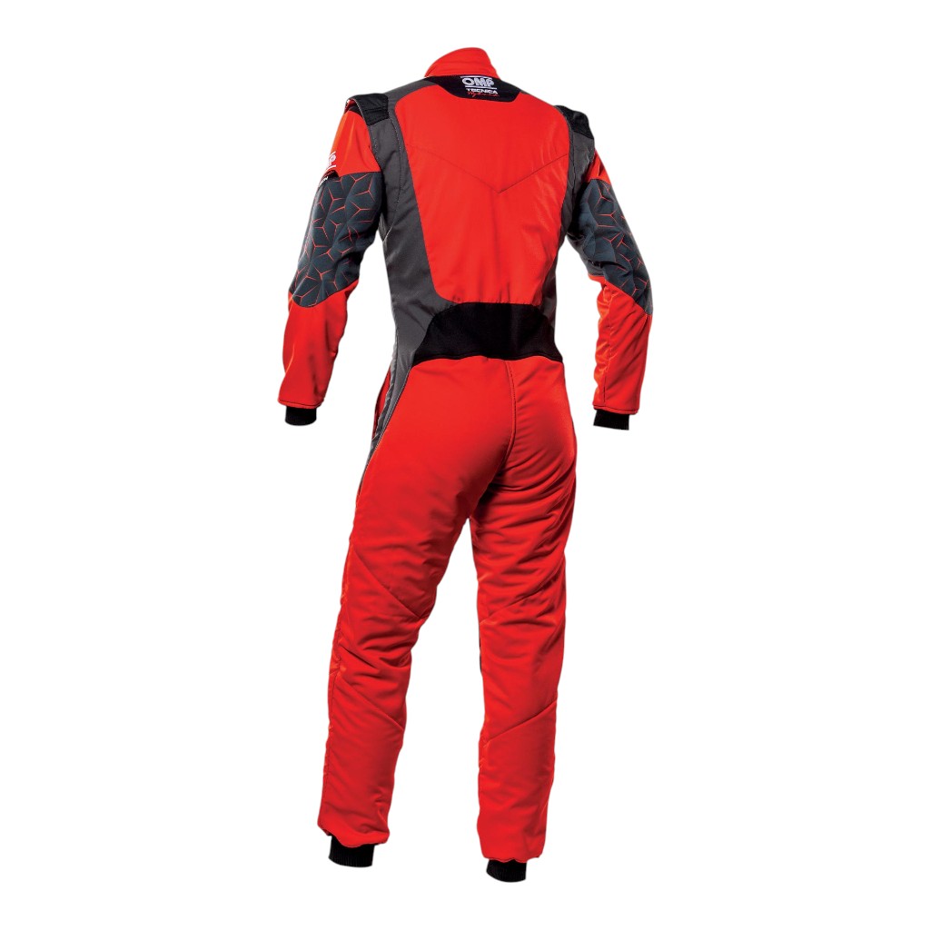 OMP IA0-1864-A01-060-44 Racing Suit Tecnica Hybrid, FIA 8556-2018, Red / Black, Size 44 Photo-1