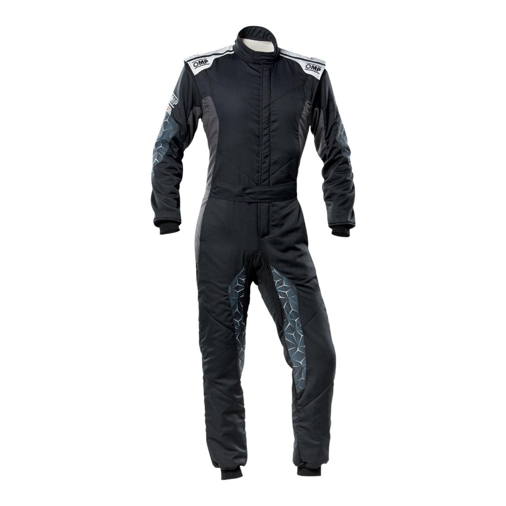 OMP IA0-1864-A01-171-52 Racing Suit Tecnica Hybrid, FIA 8556-2018, Black / Silver, Size 52 Photo-0