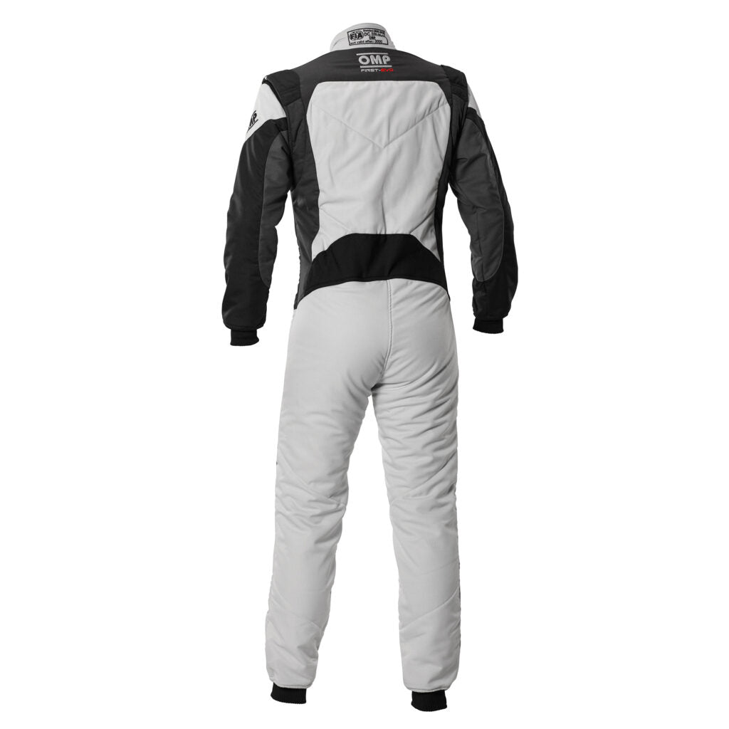 OMP IA0-1874-A01-089-44 Racing Suit First Evo My2025, FIA 8856-2018, Gray / Black, Size 44 Photo-1