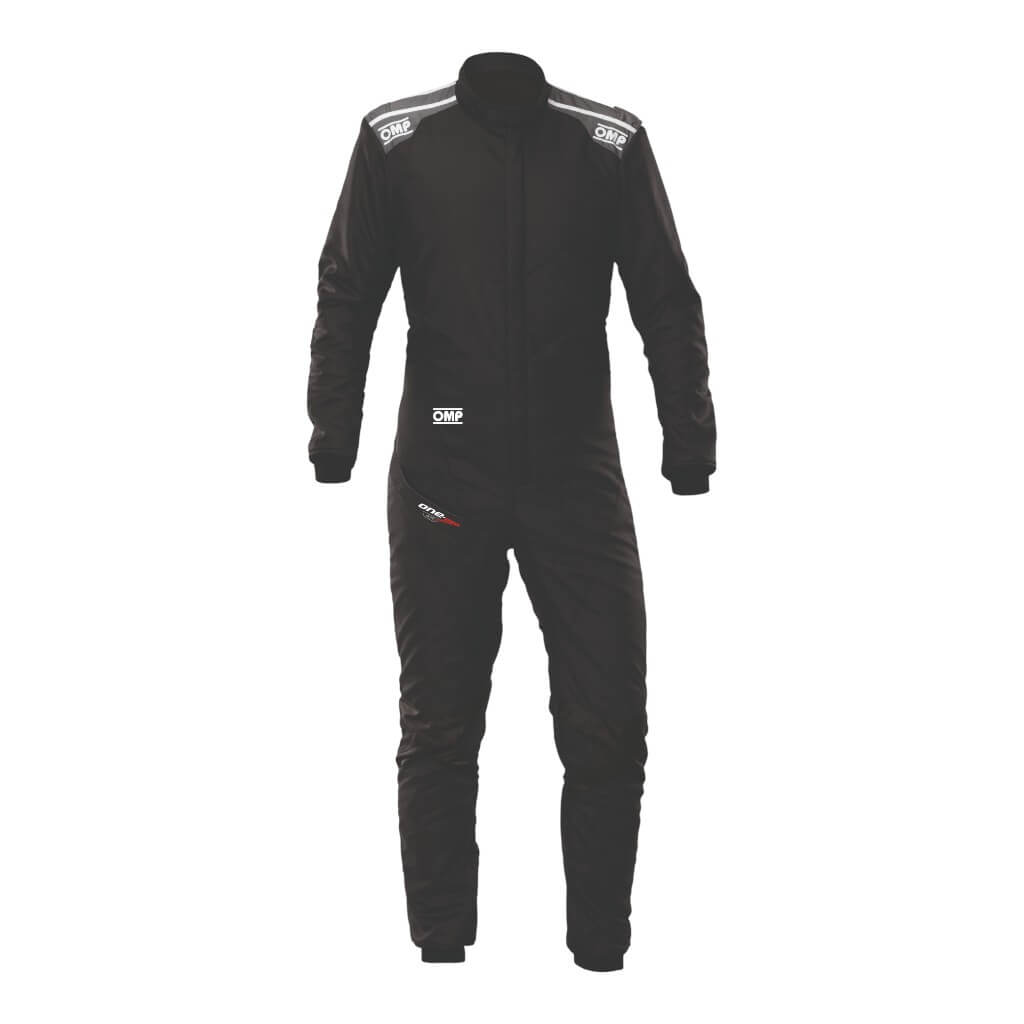 OMP IA0-1879-A01-071-52 Racing Suit One Evo Air, FIA 8856-2018, Black/Medium Gray, Size 52 Photo-0