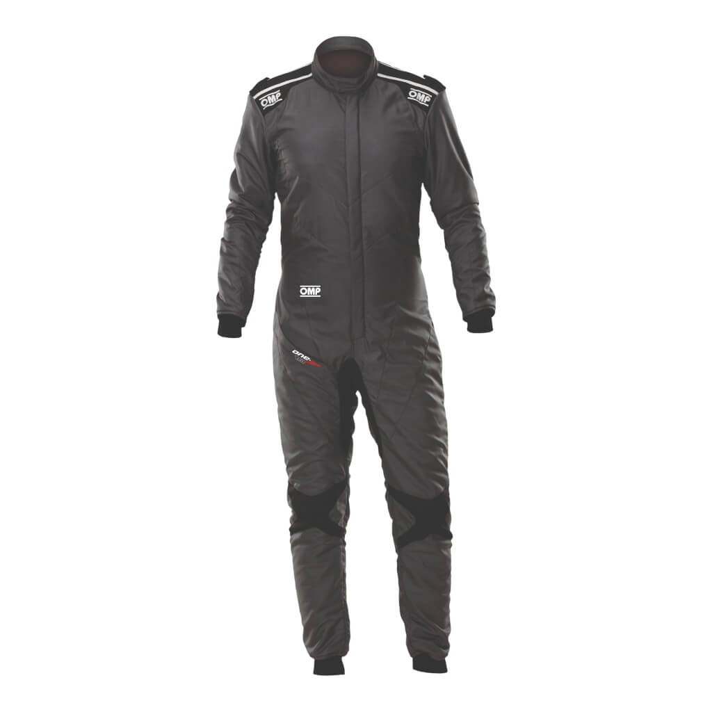 OMP IA0-1879-A01-282-58 Racing Suit One Evo Air, FIA 8856-2018, Medium Gray/Black, Size 58 Photo-0