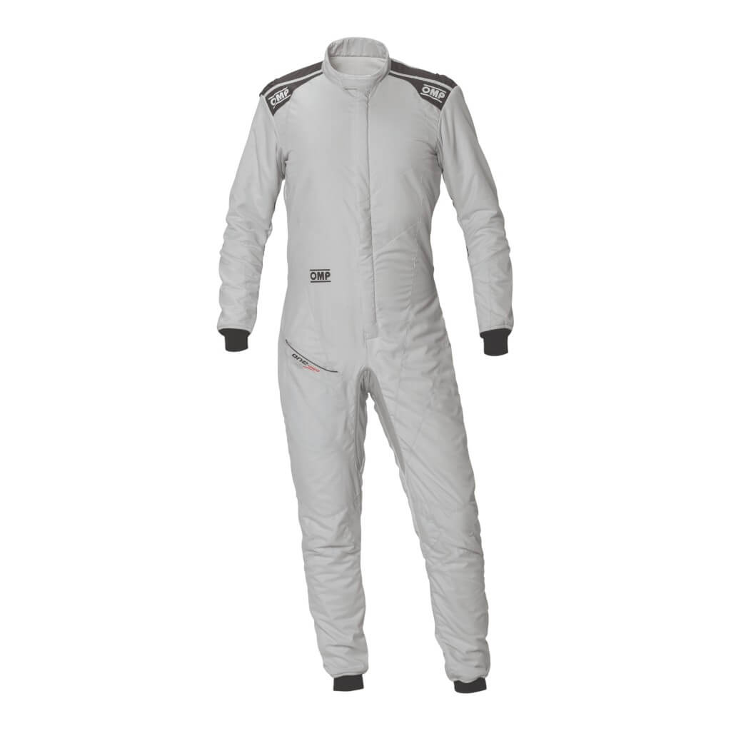OMP IA0-1879-A01-283-48 Racing Suit One Evo Air, FIA 8856-2018, Silver/Iron Grey, Size 48 Photo-0