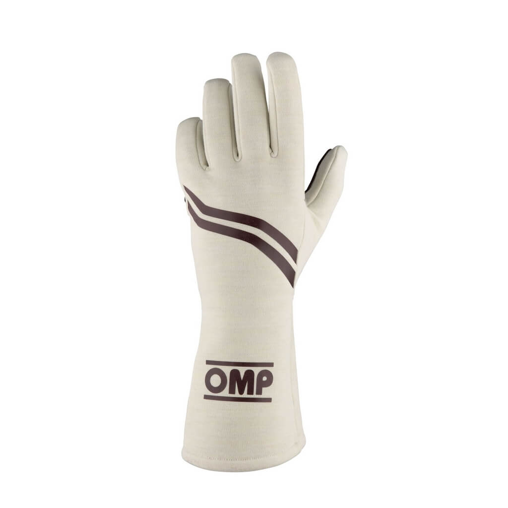 OMP IB0-0746-C01-028-L Racing Gloves Dijon My2025, FIA 8856-2018, Cream, Size L Photo-0