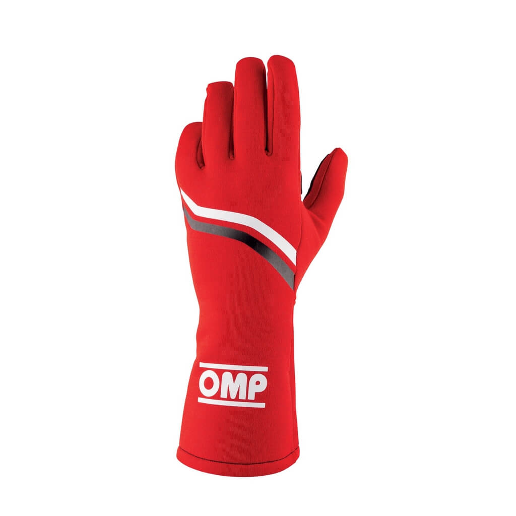 OMP IB0-0746-C01-061-S Racing Gloves Dijon My2025, FIA 8856-2018, Red, Size S Photo-0