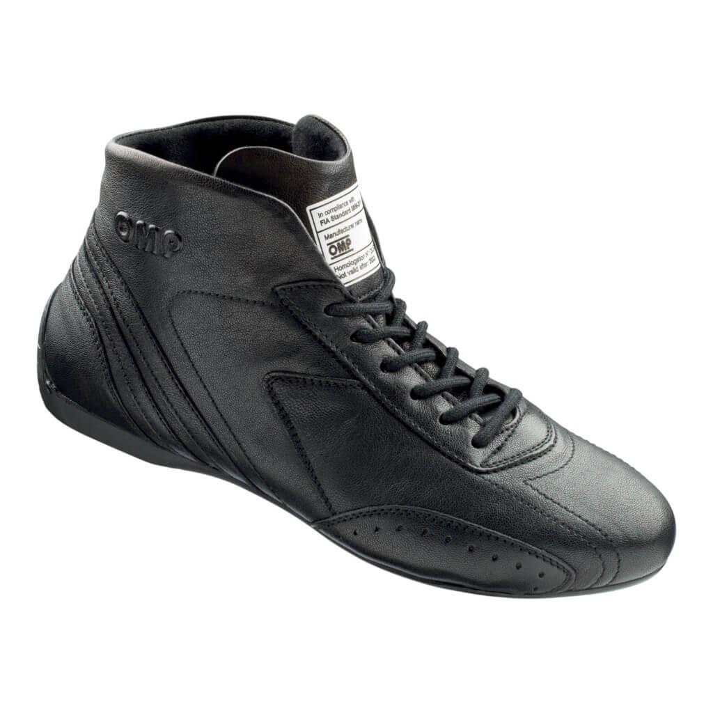 OMP IC0-0784-B01-079-42 Racing Shoes Carrera Low MY2021, FIA 8856-2018, Black, Size 42 Photo-0