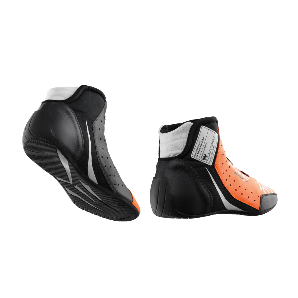 OMP IC0-0805-B01-096-41 Racing Shoes One Evo X R, FIA 8856-2018, Orange / Anthracite, Size 41 Photo-1