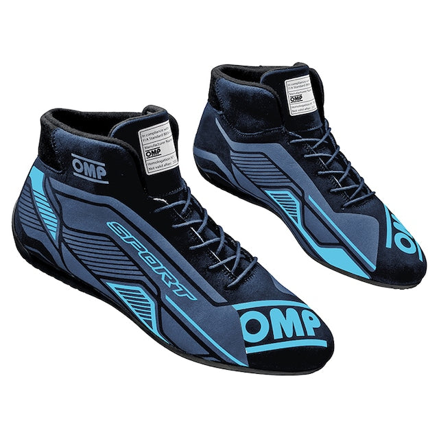 OMP IC0-0829-A01-275-42 Shoes OMP SPORT FIA 8856-2018 Black / Cyan SZ. 42 Photo-0 