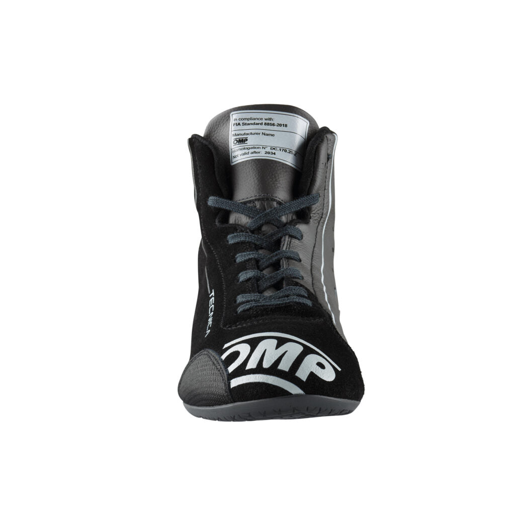 OMP IC0-0836-A01-077-46 Racing Shoes Tecnica My2025, FIA 8856-2018, Black / Anthracite, Size 46 Photo-2