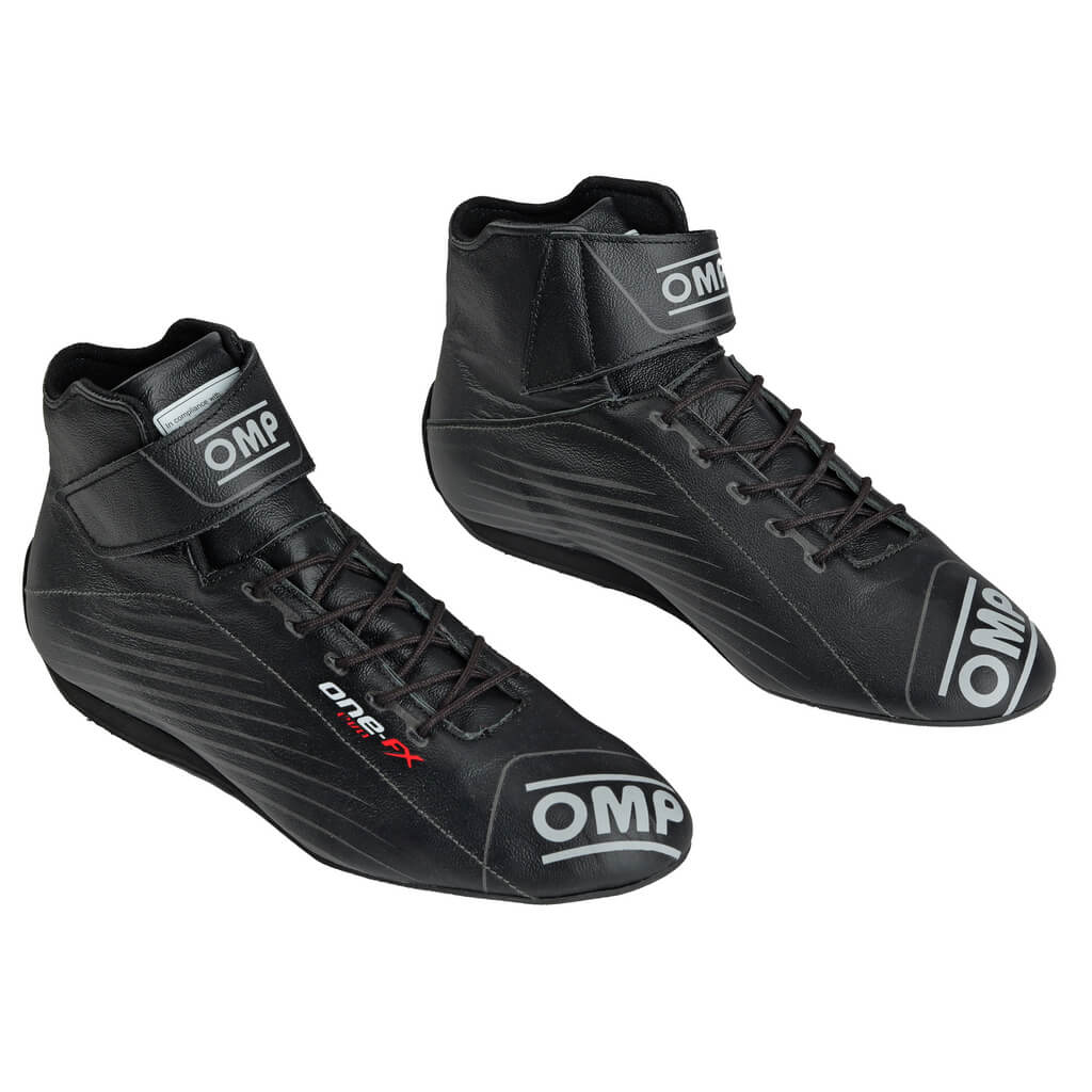 OMP IC0-0837-A02-071-37 Racing Shoes One Evo FX, FIA 8856-2018, Black Leather, Size 37 Photo-0