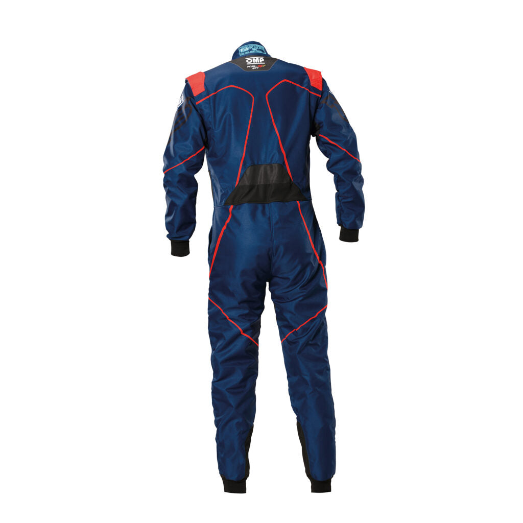 OMP KA0-1733-A02-048-56 Karting Suit KS-3X Art Style2, FIA 8877-2022 Blue / Red, Size 56 Photo-1