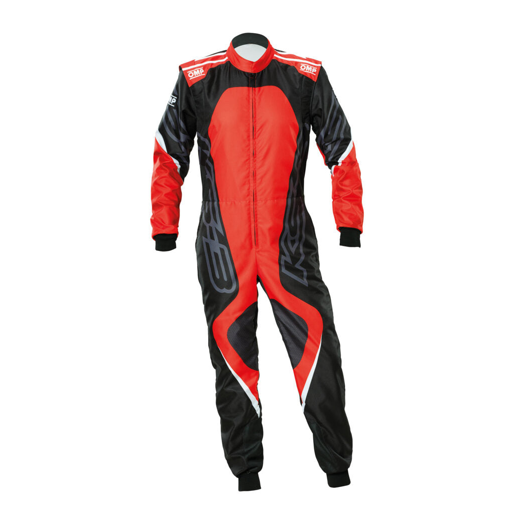 OMP KA0-1733-AK1-073-150 Karting Suit KS-3X Art for Kids, FIA 8877-2022, Black / Red, Size 150 Photo-0