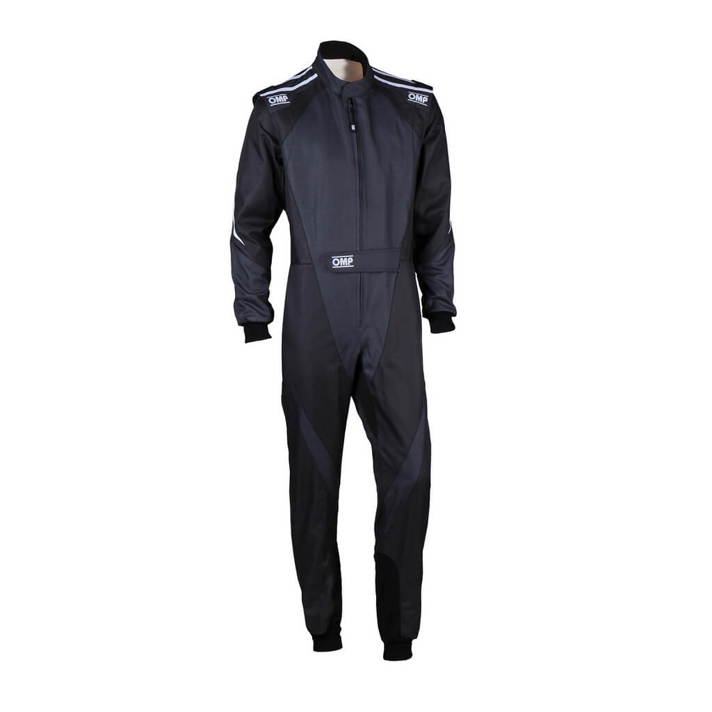OMP KA0-1734-A01-077-46 Karting Suit KS-3X, FIA 8877-2022, Black / Anthracite, Size 46 Photo-0