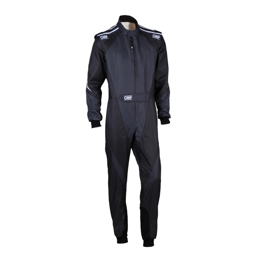 OMP KA0-1734-AK1-077-120 Karting Suit KS-3X for Kids, FIA 8877-2022, Black / Anthracite, Size 120 Photo-0