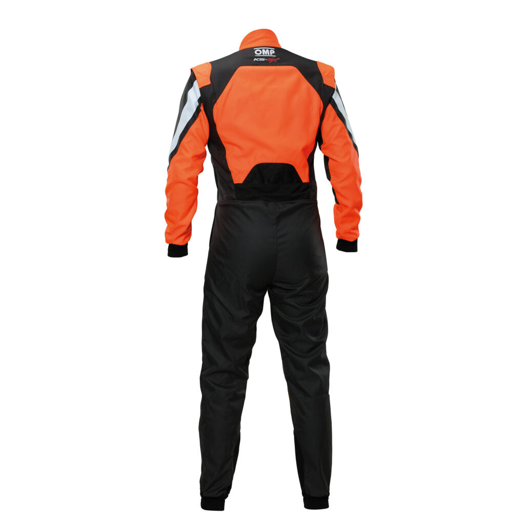 OMP KA0-1734-AK1-179-120 Karting Suit KS-3X for Kids, FIA 8877-2022, Black / Fluo Orange, Size 120 Photo-1