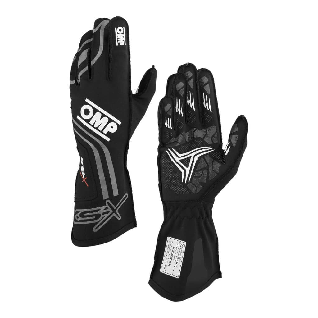 OMP KB0-2751-A01-071-M Karting Gloves KS-X, FIA 8877-2022, Black, Size M Photo-0