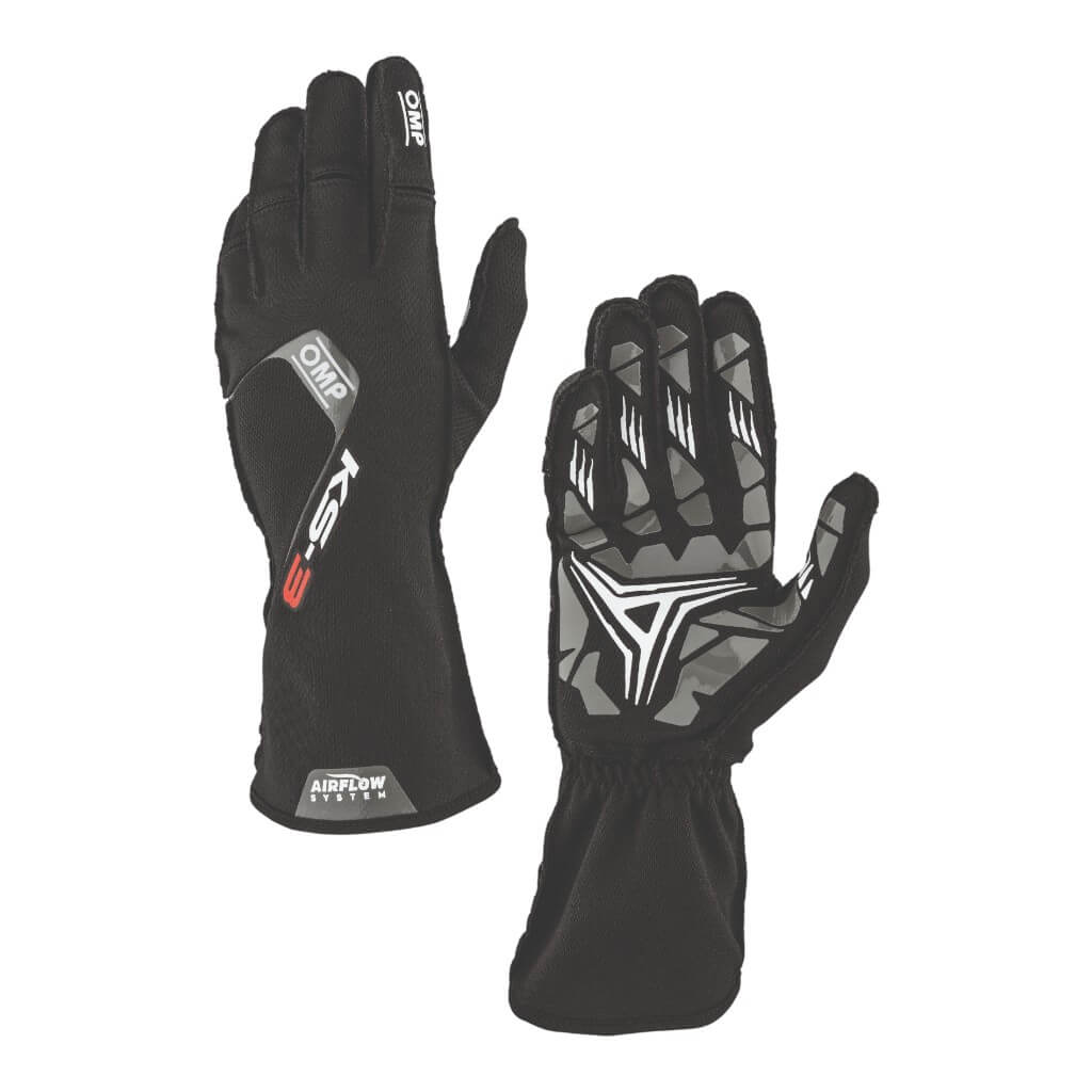 OMP KB0-2756-A01-071-XS Kart Gloves KS-3 MY2026, Black, Size XS Photo-0