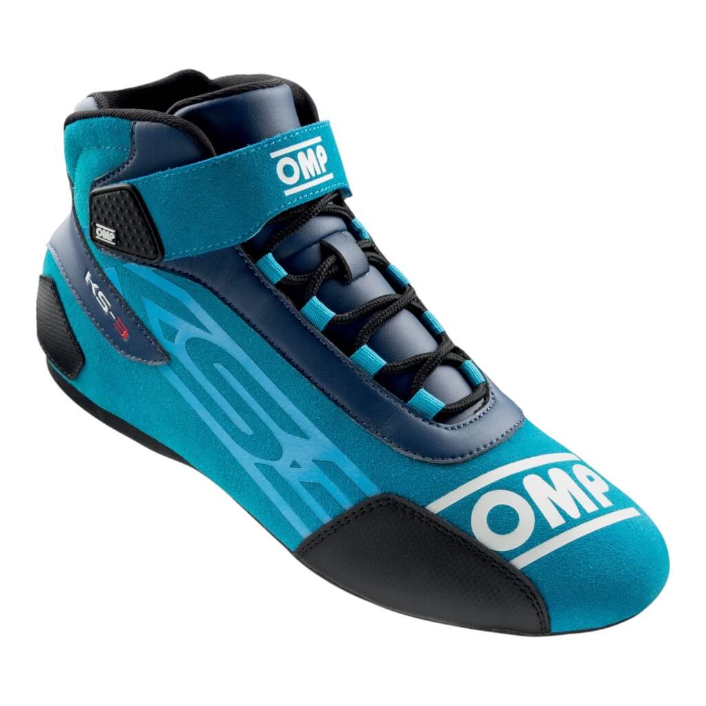 OMP KC0-0826-A01-244-33 Karting Shoes KS-3 MY2021, Blue / Cyan, Size 33 Photo-0