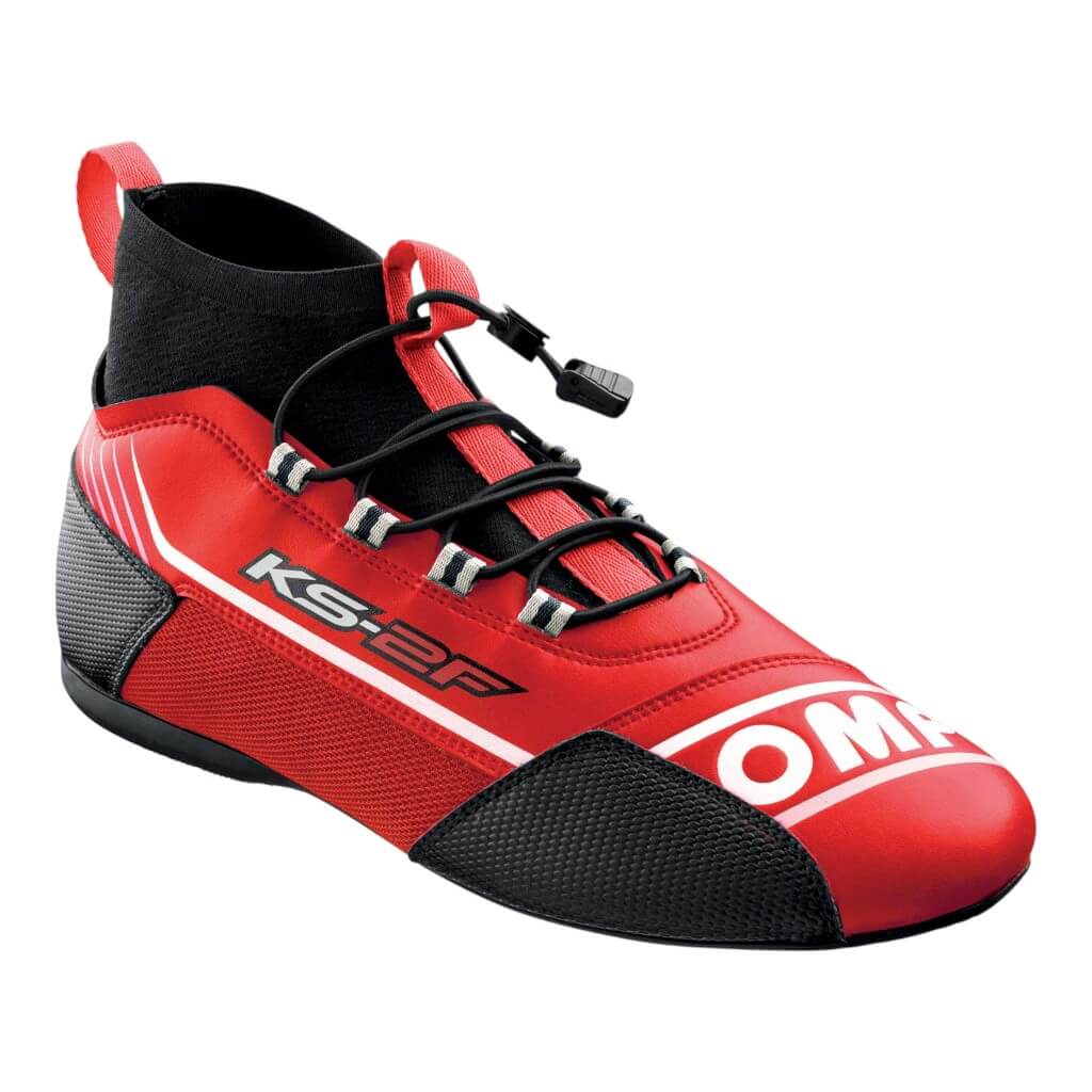 OMP KC0-0830-A01-060-46 Karting Shoes KS-2F, Red / Black, Size 46 Photo-0